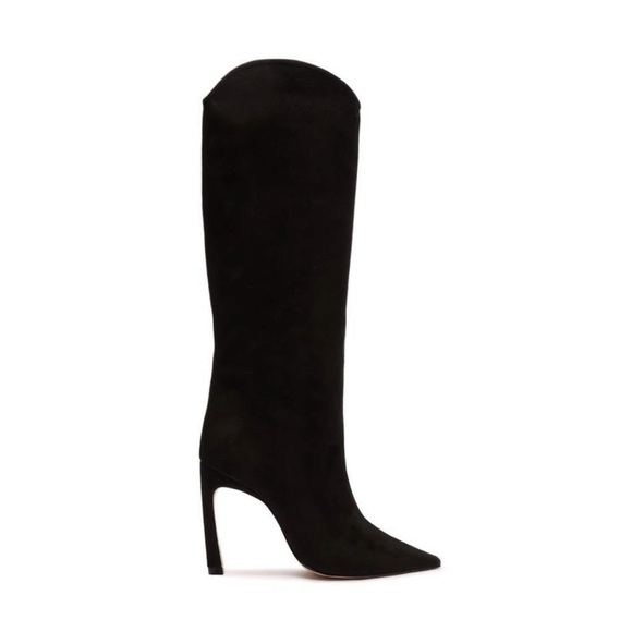 SCHUTZ Maryana Sculpt Black Nubuck Boots - Picture 1 of 8